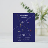 Zodiac Constellation Cancer Postkarte (Stehend Vorderseite)