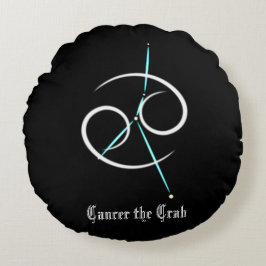 Zodiac Constellation Cancer Round Pillow Rundes Kissen