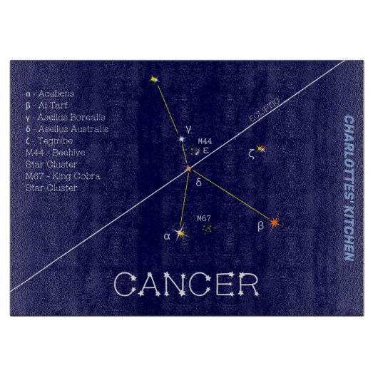Zodiac Constellation Cancer Schneidebrett (Vorderseite)