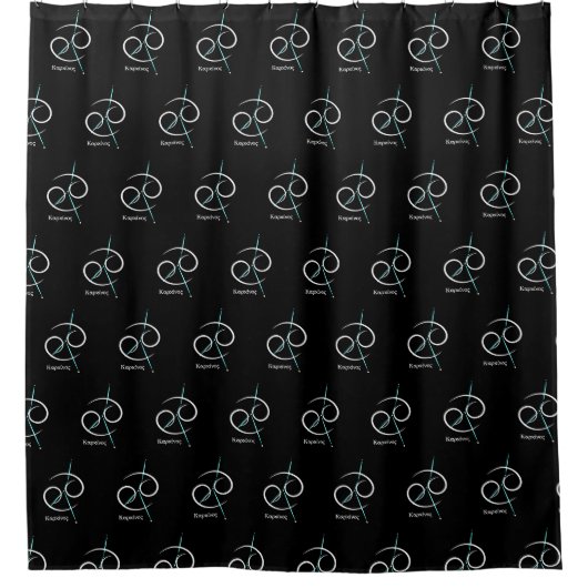Zodiac Constellation Cancer Shower Vorhang (Vorderseite)