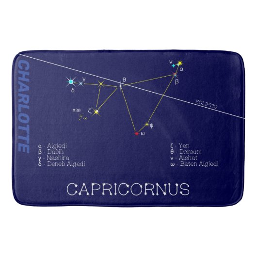 Zodiac Constellation Capricornus Badematte (Vorderseite)
