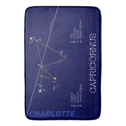 Zodiac Constellation Capricornus Badematte (Vorderseite Vertikal)