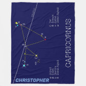 Zodiac Constellation Capricornus Fleecedecke (Vorderseite)