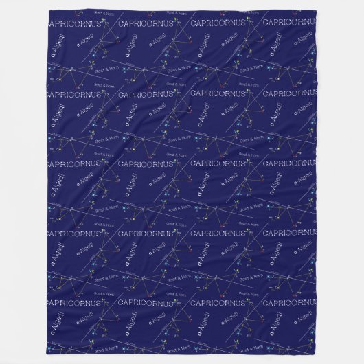 Zodiac Constellation Capricornus Fleecedecke (Vorderseite)