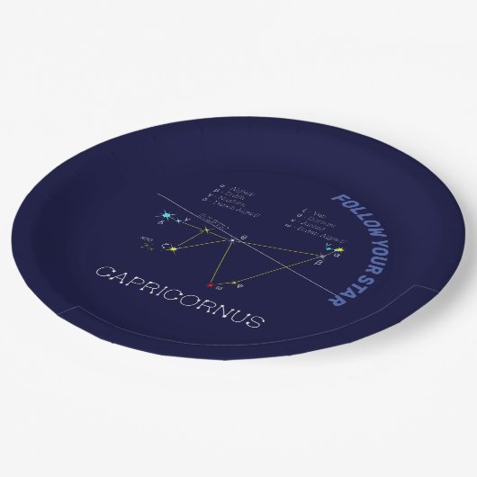Zodiac Constellation Capricornus Pappteller (Schrägansicht)