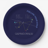 Zodiac Constellation Capricornus Pappteller (Vorderseite)