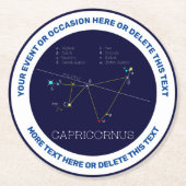 Zodiac Constellation Capricornus Runder Pappuntersetzer (Vorderseite)