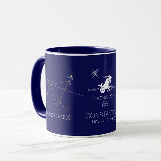 Zodiac Constellation Capricornus Tasse (Vorderseite Links)