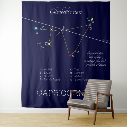 Zodiac Constellation Capricornus Wandteppich (Beispiel)