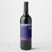 Zodiac Constellation Capricornus Weinetikett (Vorderseite)