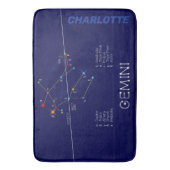 Zodiac Constellation Gemini Badematte (Vorderseite Vertikal)