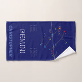 Zodiac Constellation Gemini Badhandtuch Set (Handtuch)