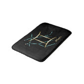 Zodiac Constellation Gemini Bath Mat Badematte (Schrägansicht)