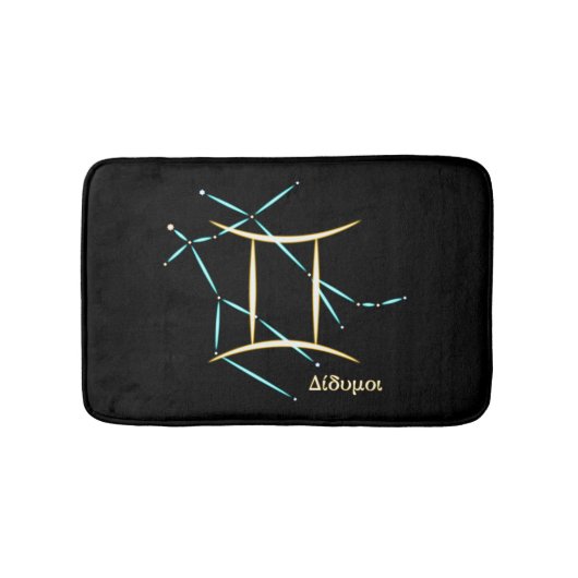 Zodiac Constellation Gemini Bath Mat Badematte (Vorderseite)
