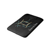 Zodiac Constellation Gemini Bath Mat Badematte (Schrägansicht)