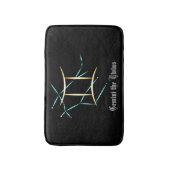 Zodiac Constellation Gemini Bath Mat Badematte (Vorderseite Vertikal)