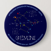 Zodiac Constellation Gemini Button (Vorderseite)