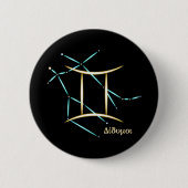 Zodiac Constellation Gemini Button (Vorderseite)