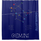 Zodiac Constellation Gemini Duschvorhang (Vorderseite)