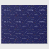 Zodiac Constellation Gemini Geschenkpapier (Flach)