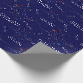 Zodiac Constellation Gemini Geschenkpapier (Ecke)