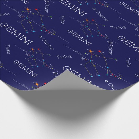 Zodiac Constellation Gemini Geschenkpapier (Ecke)