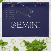 Zodiac Constellation Gemini Geschirrtuch (Gefaltet)