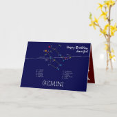 Zodiac Constellation Gemini Karte (Gelbe Blume)