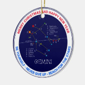 Zodiac Constellation Gemini Keramik Ornament (Links)