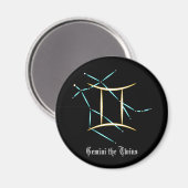 Zodiac Constellation Gemini Magnet (Vorderseite/Rückseite)