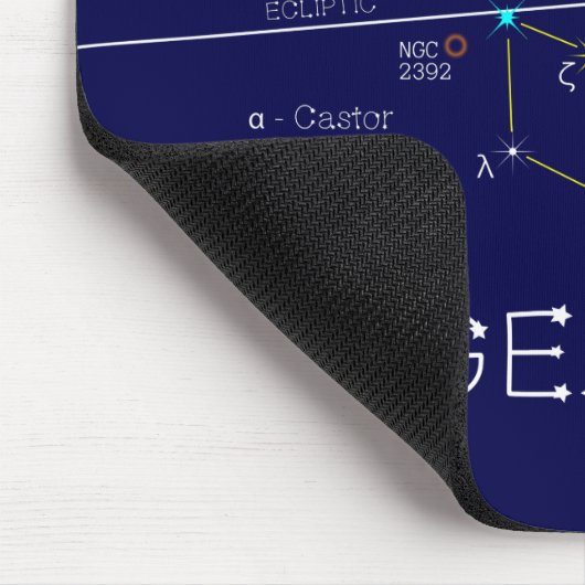 Zodiac Constellation Gemini Mousepad (Ecke)