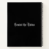 Zodiac Constellation Gemini Notebook Notizblock (Rückseite)