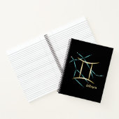 Zodiac Constellation Gemini Notebook Notizblock (Innenseite)