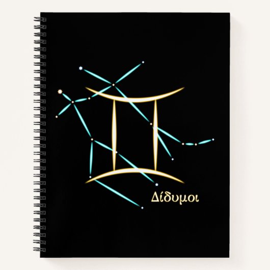 Zodiac Constellation Gemini Notebook Notizblock (Vorderseite)