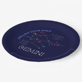 Zodiac Constellation Gemini Pappteller (Schrägansicht)