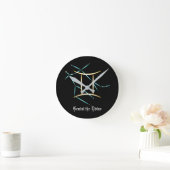 Zodiac Constellation Gemini Round Clock Runde Wanduhr (Zuhause)