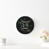 Zodiac Constellation Gemini Round Clock Runde Wanduhr (Zuhause)