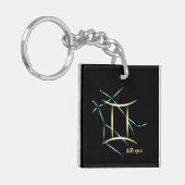 Zodiac Constellation Gemini Schlüsselanhänger (Vorderseite links)