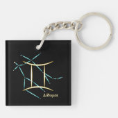 Zodiac Constellation Gemini Schlüsselanhänger (Rückseite)