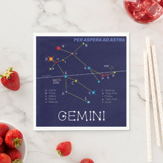 Zodiac Constellation Gemini Serviette (Beispiel)