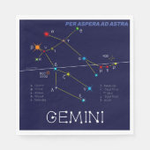 Zodiac Constellation Gemini Serviette (Vorderseite)