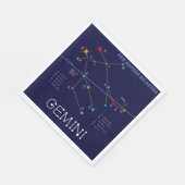 Zodiac Constellation Gemini Serviette (Ecke)