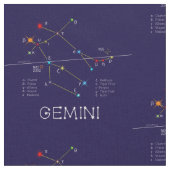 Zodiac Constellation Gemini Stoff (Nahaufnahme)