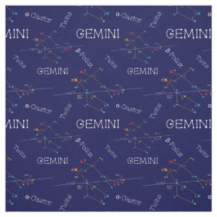 Zodiac Constellation Gemini Stoff