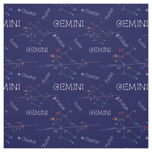 Zodiac Constellation Gemini Stoff (Muster)