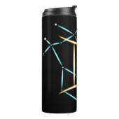Zodiac Constellation Gemini Thermal Tumbler Thermosbecher (Nach links gedreht)