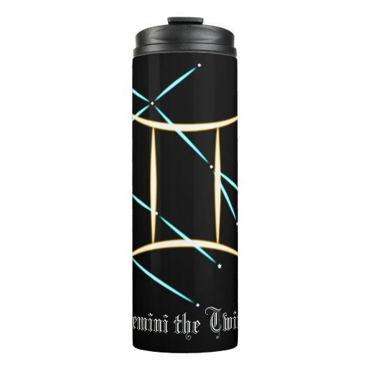 Zodiac Constellation Gemini Thermal Tumbler Thermosbecher (Vorderseite)
