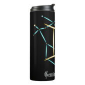 Zodiac Constellation Gemini Thermal Tumbler Thermosbecher (Nach links gedreht)