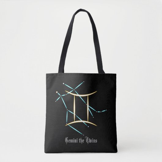 Zodiac Constellation Gemini Tote Bag Tasche (Vorderseite)