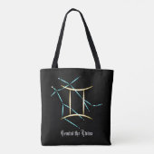 Zodiac Constellation Gemini Tote Bag Tasche (Rückseite)